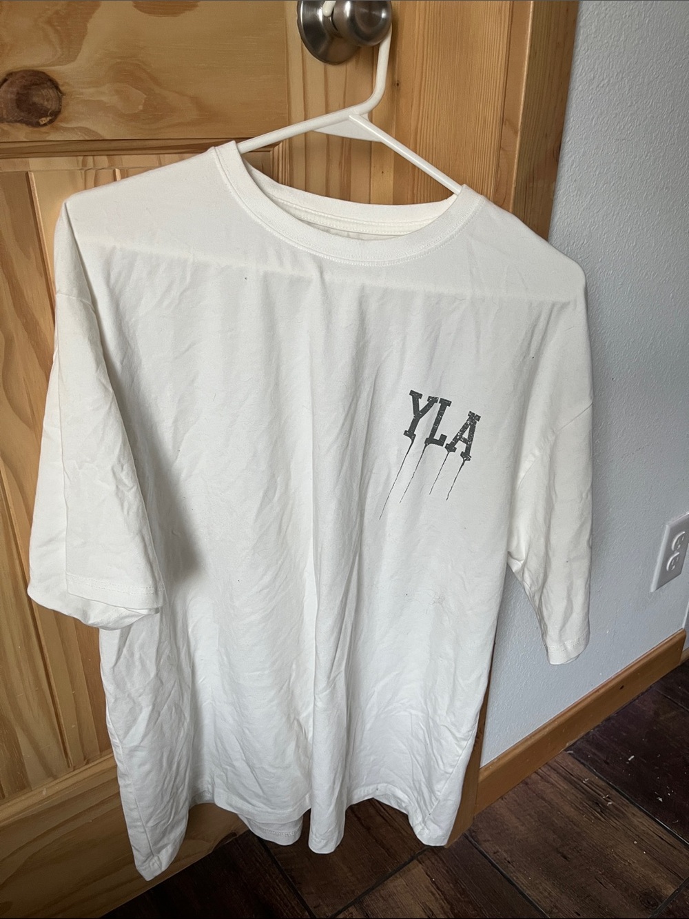 YoungLA White Short Sleeve Graphic Tee with YLA Chest Print